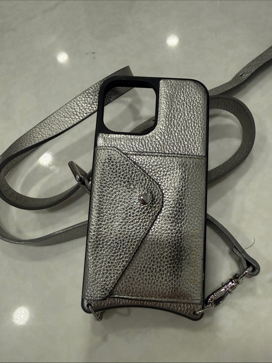 Bandolier Other - Bandolier Metallic Silver Pebbled Crossbody Phone Wallet iPhone 13 Pro Max